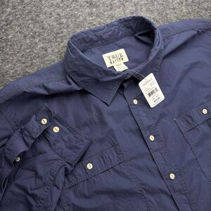 True Nation Men’s 3XLT Blue Button Down Shirt NWT 100% Cotton Long Sleeve Tall